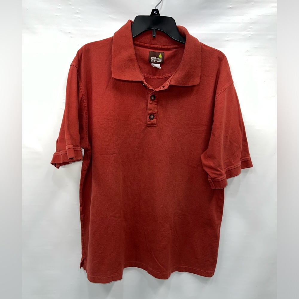 Weekendz Off Polo Shirt Mens Extra Large Red Short Sleeve 100% Cotton